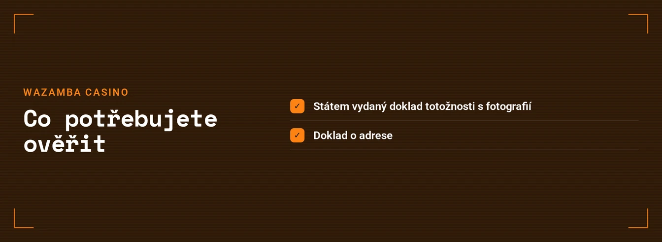 Připravte doklady k ověření